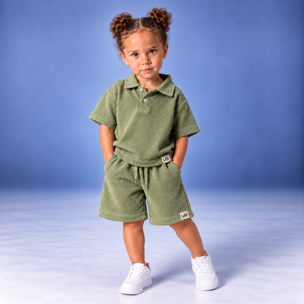 SAGE GREEN Summer Polo Set (T-Shirt & Shorts)