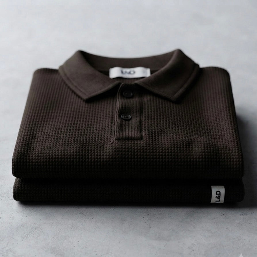 DARK BROWN Summer Polo Set (T-Shirt & Shorts)